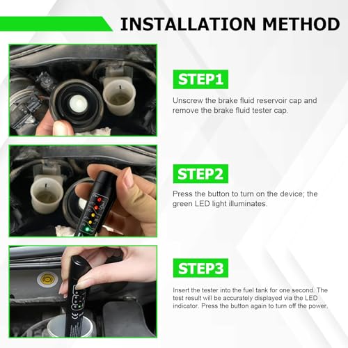 Brake Fluid Liquid Tester Pen, Auto Moisture Oil Diagnostic Testing Tool