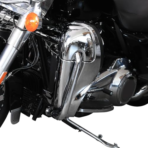 TCT-MOTORPARTS ABS Lower Vented Leg Fairings Glove Box Fits for Harley Touring Road King, Street Glide, Electra Glide, Ultra-Classic 1983-2013 - color: Chrome
