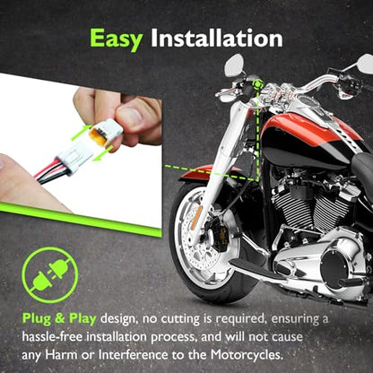 Mofun 12" Handlebar Wiring Extension Fit for Harley Softail Touring - style: 12"
