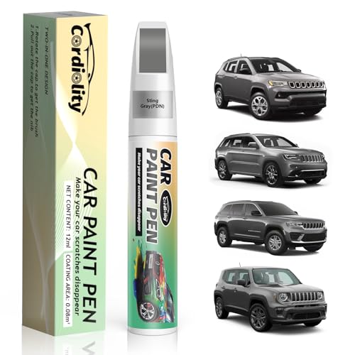 Car Touch Up Paint Sting Gray(PDN) for Jeep - color: Sting Gray(PDN)for Cherokee/Compass/Grand Cherokee/Renegade/Wrangler/Gladiator/Grand Wagoneer, style: Jeep