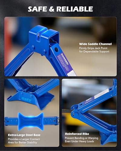OMT 2 Ton Scissor Jack, 15pc Car Scissor Jack Kit, 4409 Lb. Portable Kit - style: Single Tooth