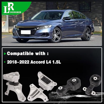 Engine Motor and Transmission Mount Kit Compatible with 2018-2022 Accord - size: 2018-2022 Accord 1.5L