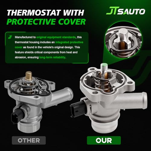 Engine Coolant Thermostat Housing Assembly for 1.4L Cruze Trax Sonic - size: 902808(Upgrade Aluminum)