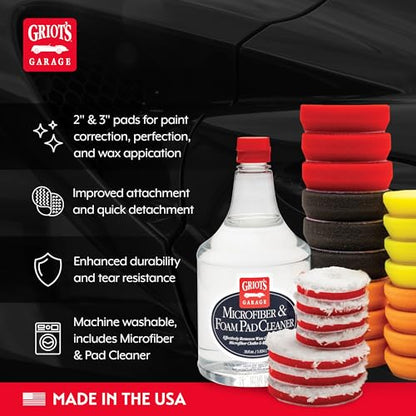 Griot's Garage 2” & 3” Pad Kit for G8 Random Orbital Polisher, 11640 - size: Pad Accessory Kit