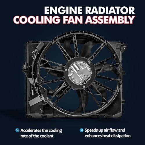 KELOKE Engine Radiator Cooling Fan Assembly Compatible with BMW - size: 17427562080