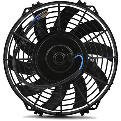 Heavy Duty 11" Transmission Oil Cooler 9" Inch Electric Fan & Push-in Probe Thermostat Switch Kit (170'F On - 155'F Off) - size: 170'F On - 155'F Off