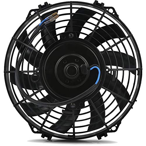 Heavy Duty 11" Transmission Oil Cooler 9" Inch Electric Fan & Push-in Probe Thermostat Switch Kit (190'F On - 175'F Off) - size: 190'F On - 175'F Off