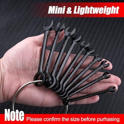 Mini Wrench Set SAE 10 PCS Ignition Wrench Set, 5/32"-7/16", Black - style: SAE(Black)