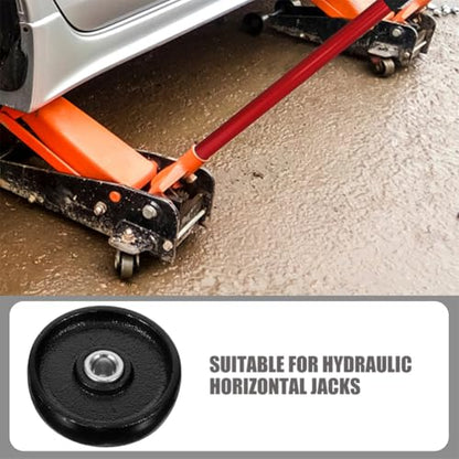 Gatuida 2pcs Hydraulic Jack Wheel Replacement Parts Front Wheels for Floor Jack Enhanced Stability and Maneuverability Easy to Install for Heavy Use