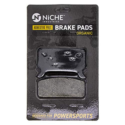 NICHE Front Rear Brake Pad for Harley-Davidson 44063-83D 43957-86F Organic - size: Organic