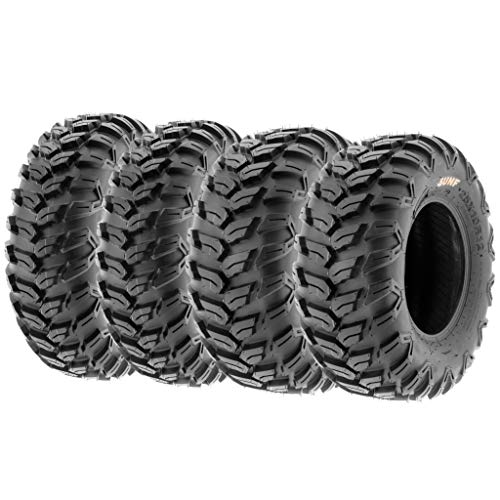 Set of 4 SunF A043 XC Racing ATV UTV Radial Sport Tires 26x9R14 Front & 26x11R14 Rear, 6PR, All-Terrain Off-Road & Track - size: 26x9R14 & 26x11R14