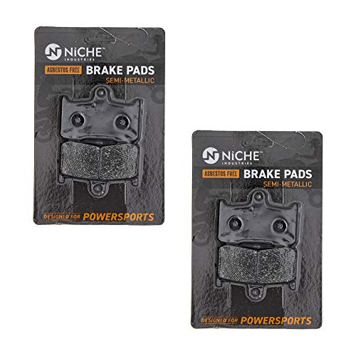NICHE Brake Pad Set for Victory Cross Country Hammer Roads Kingpin 2204196 2203679 Front Rear Semi-Metallic - size: Semi-Metallic
