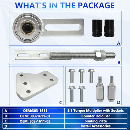 Engine Crankshaft Belt Pulley Removal Tool 303-1611 303-1611-01 303-1611-02 - color: 303-1611