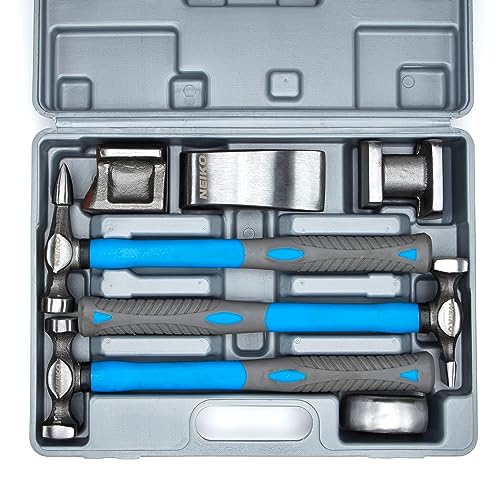 Neiko 20730A Auto Body Tool Set, Drop Forged Hammer and Dolly, 7 Piece - size: Drop Forged Hammer & Dolly Set