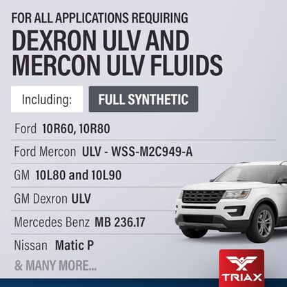 TRIAX ULV ATF Full Synthetic - for Mercon & Dexron ULV (1 Gallon) - size: 1 Gallon