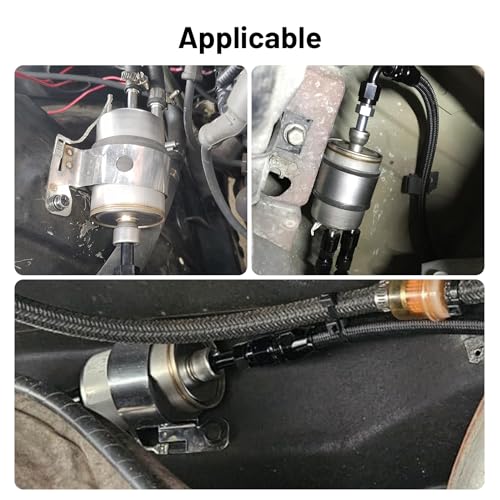 EVIL ENERGY LS Swap 58PSI Fuel Filter Regulator with 6AN 25FT PTFE EFI Fuel Hose Line Kit Black