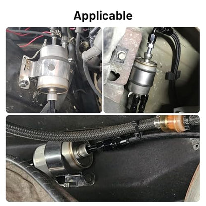 EVIL ENERGY LS Swap 58PSI Fuel Filter Regulator with 6AN 25FT PTFE EFI Fuel Hose Line Kit Black