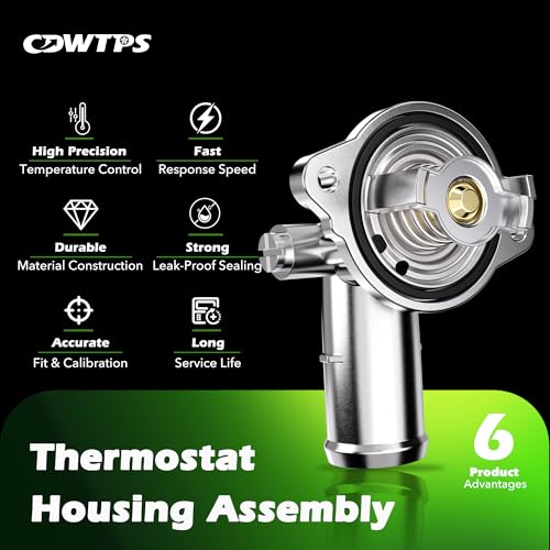 Aluminum Engine Coolant Thermostat Housing Assembly fit for Dodge&Jeep - size: 902-852
