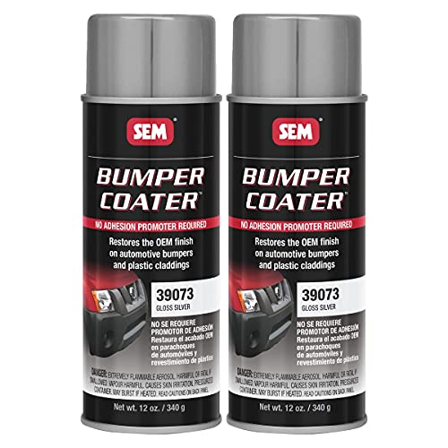 SEM Bumper Coater Aerosol | Plastic Refreshing Car Paint for Automotive Bumpers and Plastic Cladding, No Adhesion Promoter or Primer Required | 2-Pack |