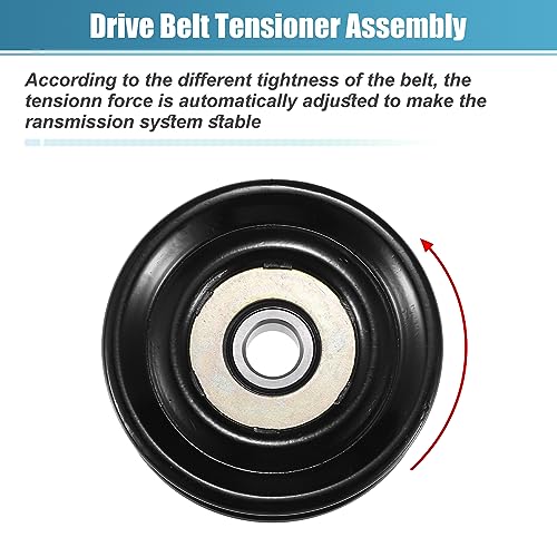 uxcell Drive Belt Tensioner Assembly Accessory Idler Pulley No.8844026100 for Toyota T100 95-98 Black Metal