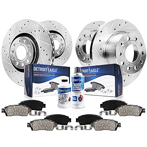 Detroit Axle - Brake Kit for 2015 2016 2017 2018 2019 2020 VW Passat - size: 10PR42395/kit