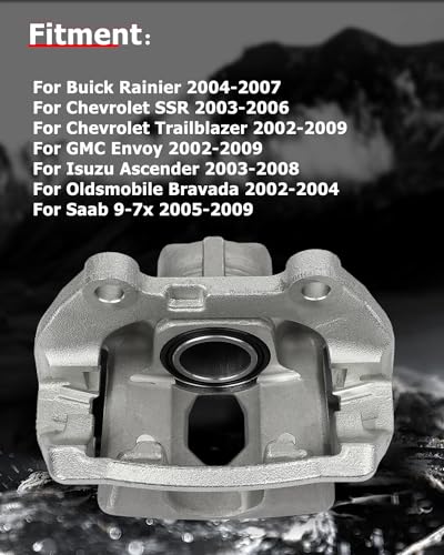 cciyu Rear Left Disc Brake Caliper Assembly w/Bracket 18B4804 - size: Rear Left[18B4804]