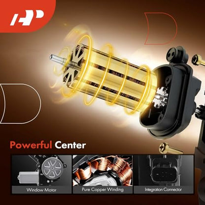 A-Premium Front Driver Side Power Window Regulator with Motor (6-Pin) - style: Front Driver Side