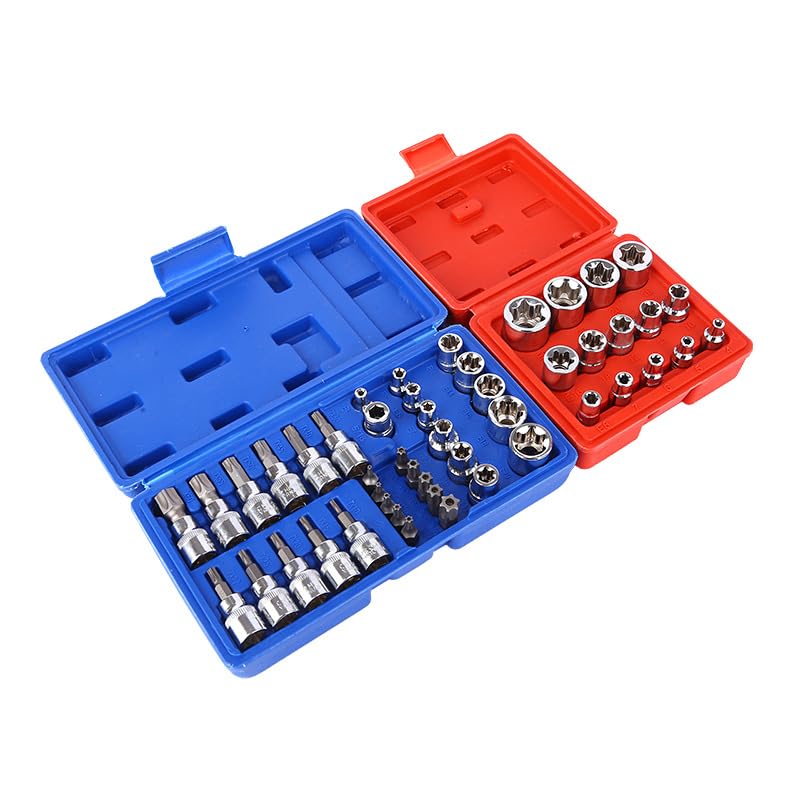E4 - E24 Socket Set, Female Star Socket, Essential Automotive Tools for Maintaining Engines, Transmission Systems, and Suspension Systems, Suitable for GM, Tesla, and Others. - color: E Socket