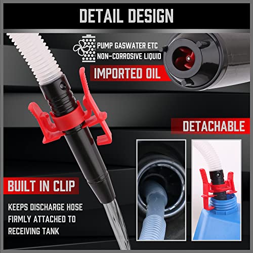 SEDY Electric Hand Pump, Portable Battery Powered Transfer Pump, Multi-Use Siphon Liquid Extractor for Gasoline, Diesel, Fuel, and Water Transfer - style: Portable Tube Style