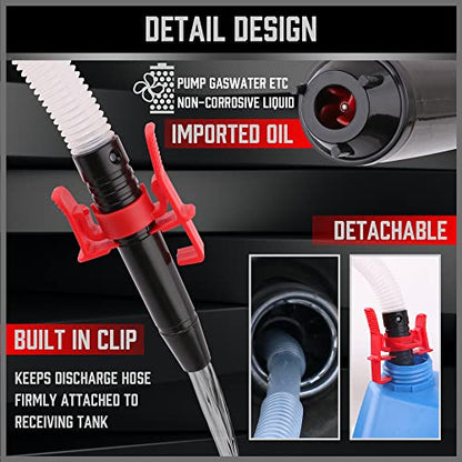 SEDY Electric Hand Pump, Portable Battery Powered Transfer Pump, Multi-Use Siphon Liquid Extractor for Gasoline, Diesel, Fuel, and Water Transfer - style: Portable Tube Style