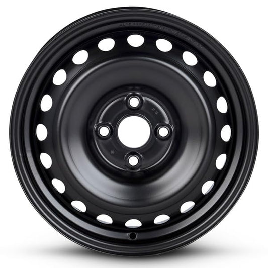 15x5.5 Steel Wheel Rim 4x100mm 45mm Offset 54.1mm Center Bore Compatible with 2018-2024 Kia Rio Black Fit 185/65R15 - size: 15x5.5 inch Wheel
