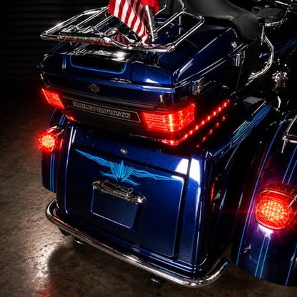 Eagle Lights Flashing Strobe LED Tail Brake Light Kit for Harley Davidson Tri Glide Models - color: Trike - Tri Glide Kit (Smoked)