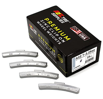 T Series Hammer on ZINC Wheel Weights Coated (2.25oz) Box of 25pcs - size: 2.25oz