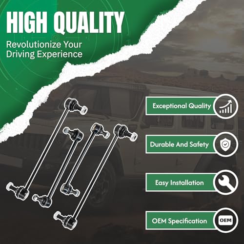 K750011 K750123 4Pcs Front Rear Stabilizer Sway Bar End Links Compatible with Toyota 2007 2008 2009 2010 2011 Camry - size: K750123&K750011-4PC