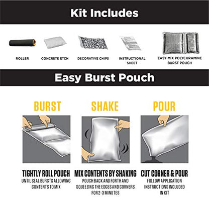RockSolid Garage Floor Coating Kit, Gray, 1 Car Kit - color: Gray, size: 1 Car