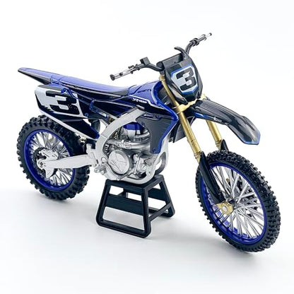 Dirt Bike Motorcycle Model – 1:12 Scale Diecast No. 3 Motocross Motorbike with Realistic Details, Alloy Body, Display Gift for Enthusiasts