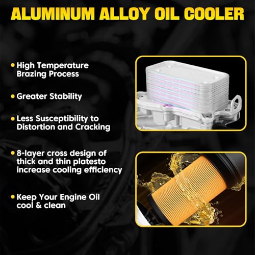 Aluminum Oil Cooler Filter Housing Compatible with 2006-2012 Mercedes Benz