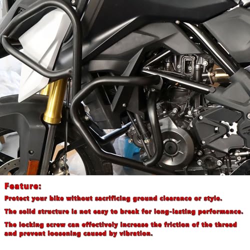 Highway Crash Bar Frame Falling Protector Bars Replacement for BMW G310GS G310 GS 2022-2026 Motorcycle Steel Engine Guard Bumper(Upper and Lower) - size: upper and lower