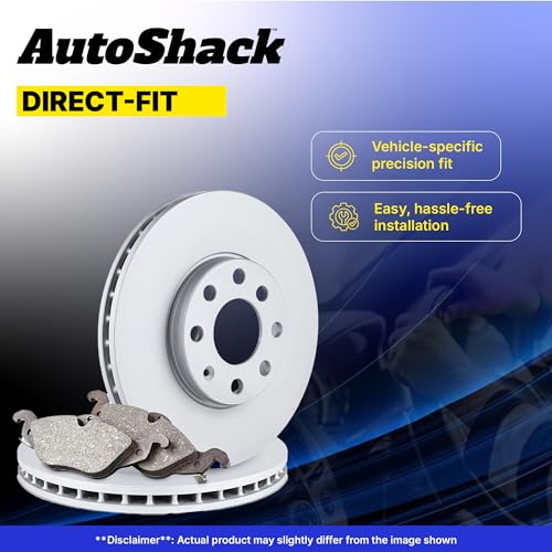 AutoShack Front & Rear Coated Rotors & Ceramic Pads for VW Jetta 2006 - style: ArmorStop & Pad