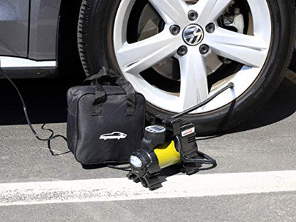 EPAuto 12V DC Portable Air Compressor Pump, Digital Tire Inflator - color: Yellow