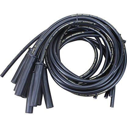 Dragon Fire 8.5mm True Universal Kit 500 Ohm ft. 180 High Performance Spark Plug Wire Set For All Chevy Dodge Ford Small Block Big Block V8 SBC BBC SBF BBF HEMI Female Socket Points Male HEI PWJ217