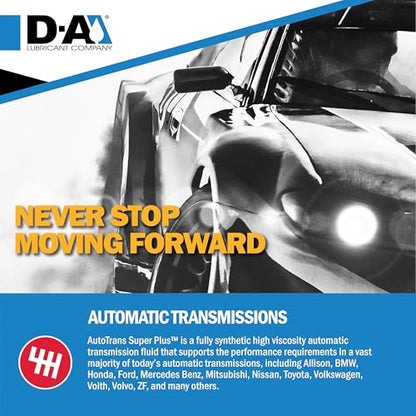D-A LUBRICANT COMPANY 54566, Autotrans Super Plus Full Synthetic Automatic Transmission Fluid (ATF), 1 Quart (4 Pack) - size: Quart