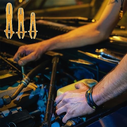 OBTANIM 3 Pack Plastic Hose Pinch Off Pliers Set Tool for Automotive, Household Flexible Hoses, Gas Lines, Radiator, Brake, Coolant, Fuel Lines and More - color: Yellow