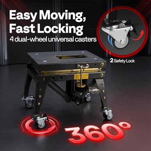 VIVOHOME 350 Lbs Hydraulic Motorcycle Lift Table Motorcycle Scissor Jack - color: Black