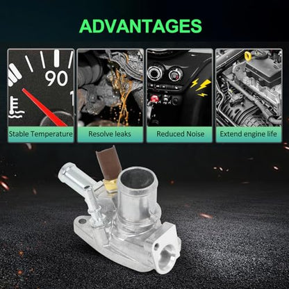 SCITOO Engine Coolant Thermostat Housing Fit for Dodge for Dart - size: 902-3041