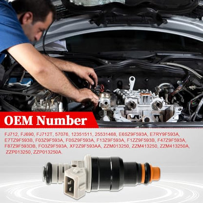 FJ712 Fuel Injector Replace#12351511,E6SZ9F593A-6PCS - size: FJ712(6PC)