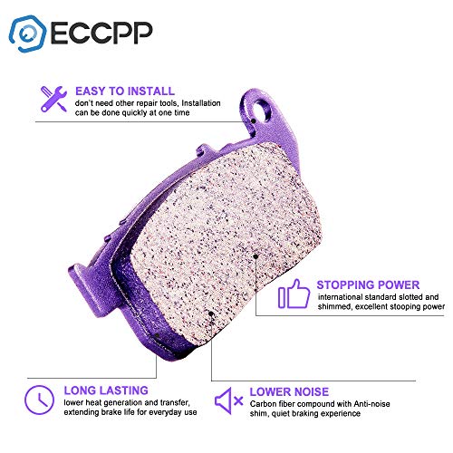 ECCPP Brake Pads for Sportster 1200 XL1200C Custom 2004-2013