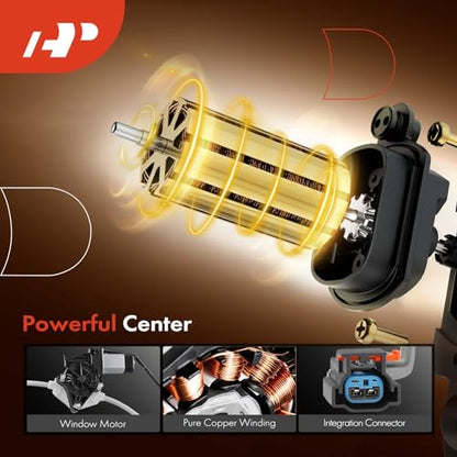 A-Premium Front Passenger Side Power Window Regulator with Motor (2-Pin) - style: Front Passenger(RH)