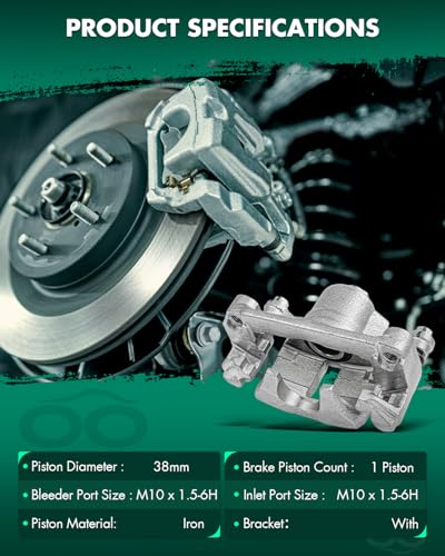 SCITOO Rear Left & Right Brake Calipers With Bracket 18B4644A 18-B4645A - size: Rear[18B4644A & 18-B4645A]