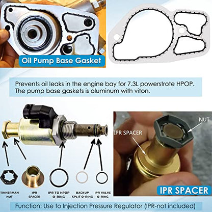 High Pressure Oil Pump HPOP Hoses Lines Kit & Crossover Line & Master Service Kit for Ford 7.3L Powerstroke Diesel engines F-series E-series Excursion 1999 2000 2001 2002 2003 - style: HPOP Hoses Lines Kit+HPOP Master Service Kit